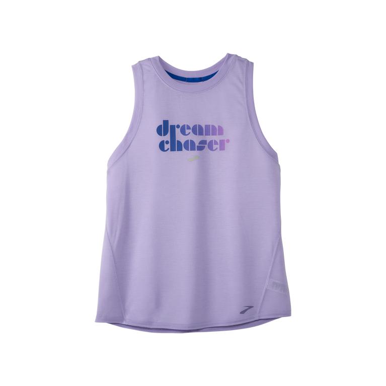 Brooks Empower Her Distance Graphic Womens Running Tank Top - Violet Pulse/Lavender Purple - Indones